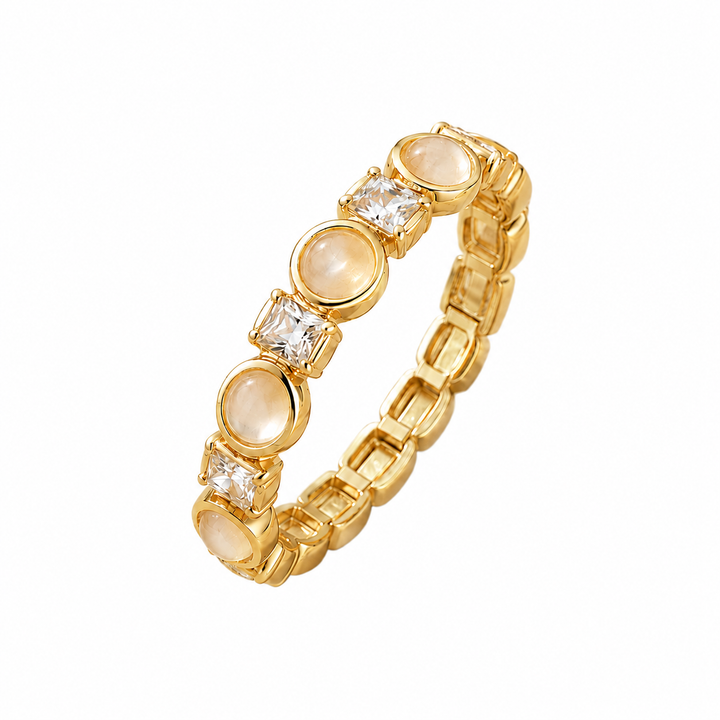Golden Halo Crystal Ring | Salty