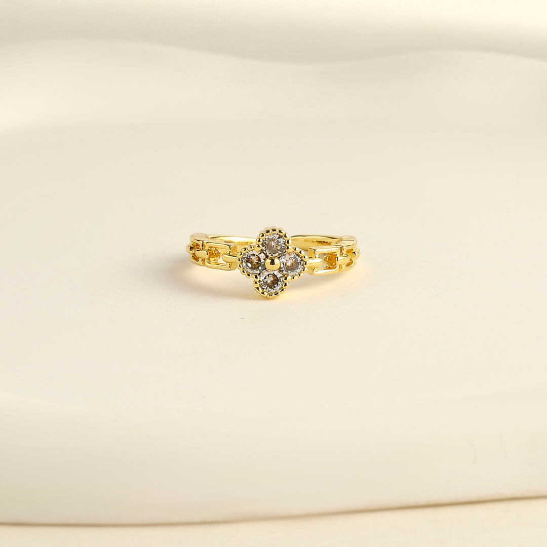Adjustable Bloom Link Ring
