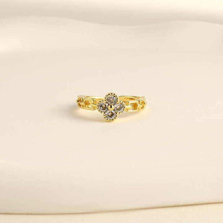 Adjustable Bloom Link Ring