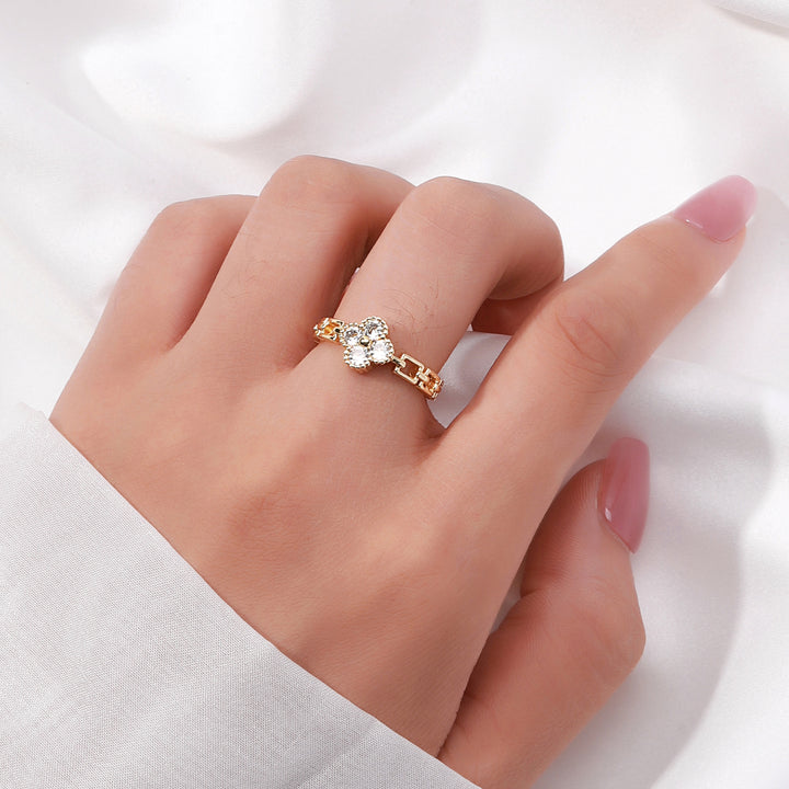 Adjustable Bloom Link Ring