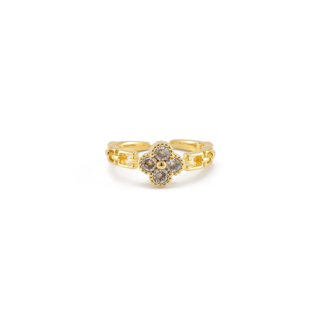 Adjustable Bloom Link Ring