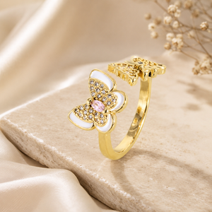 Bella Butterfly Adjustable Ring