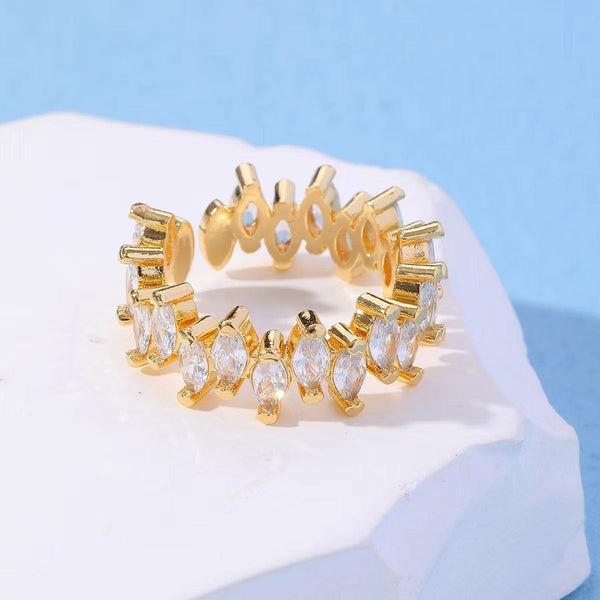 Elara Crystal Adjustable Tennis Ring