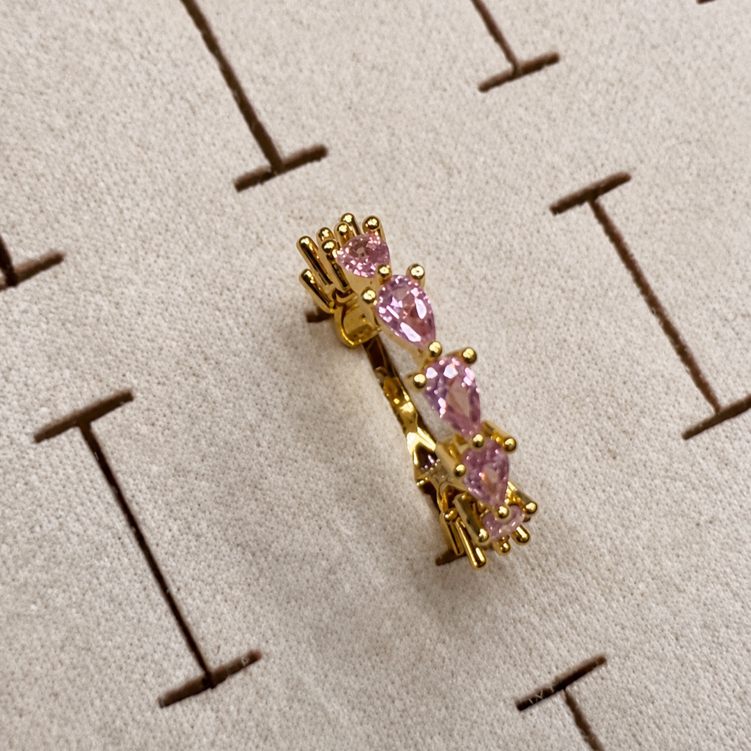 Rosy Gleam Adjustable Tennis Ring