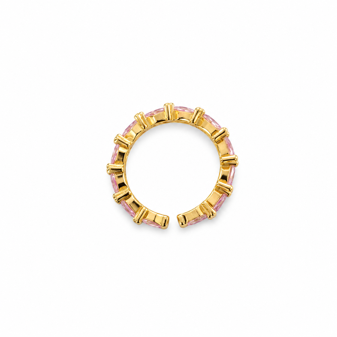 Rosy Gleam Adjustable Tennis Ring