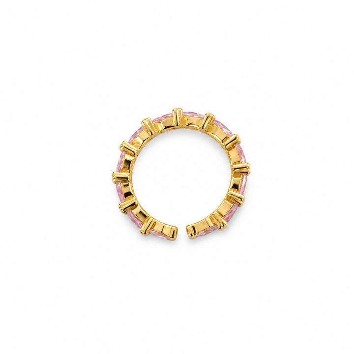 Rosy Gleam Adjustable Tennis Ring