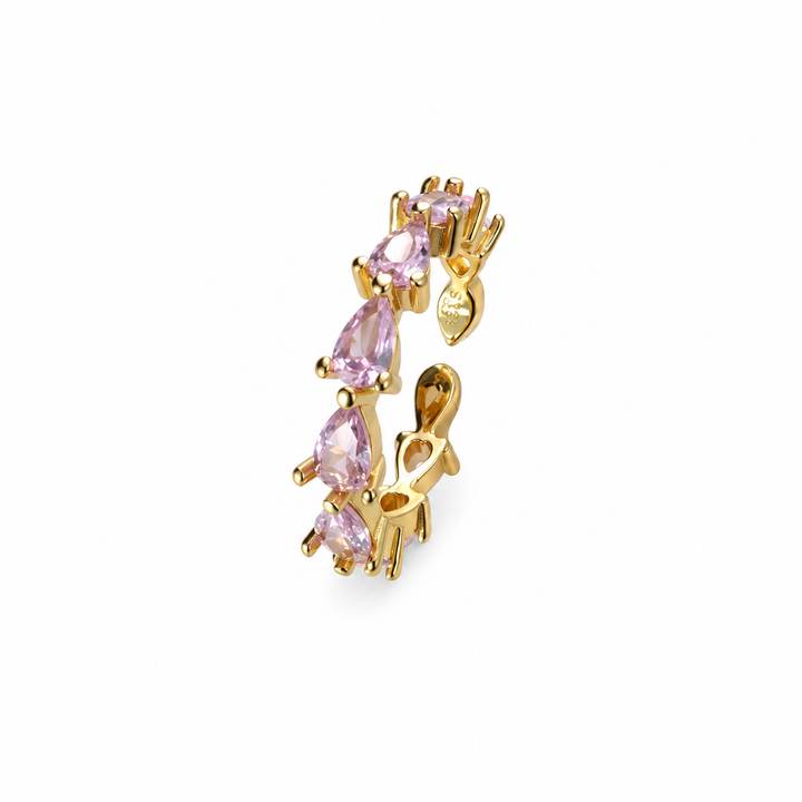 Rosy Gleam Adjustable Tennis Ring