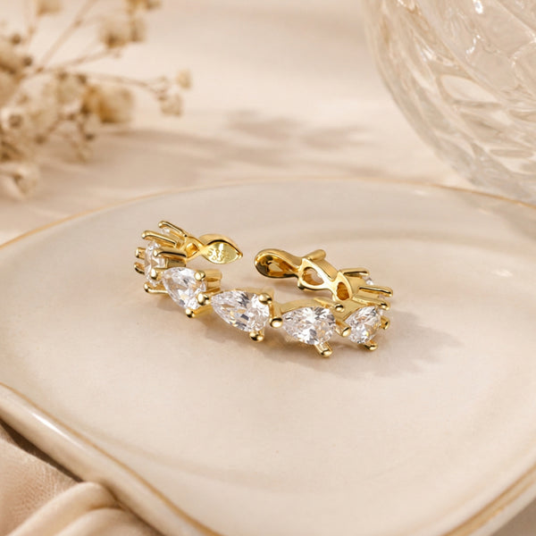 Celestia Crystal Adjustable Tennis Ring