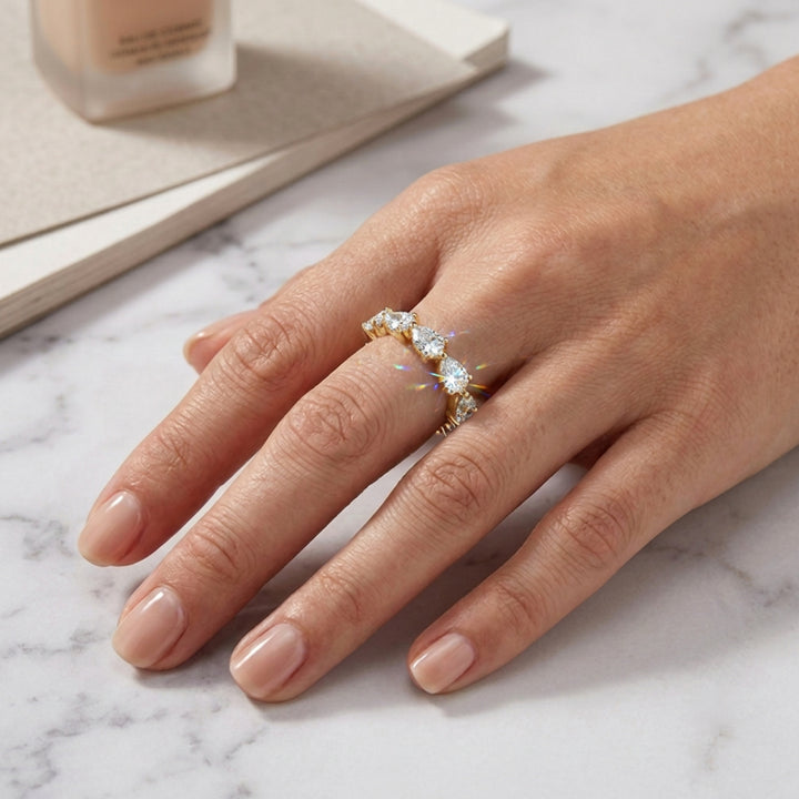 Celestia Crystal Adjustable Tennis Ring