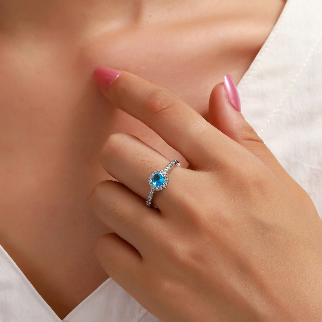Serenova Halo Ring - Blue