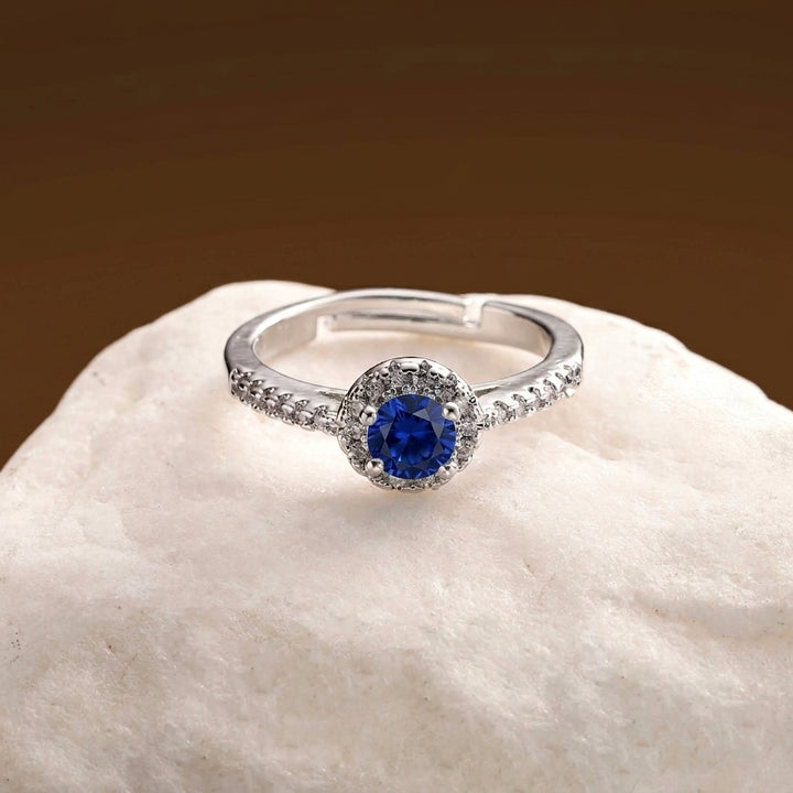 Serenova Halo Ring - Dark Blue