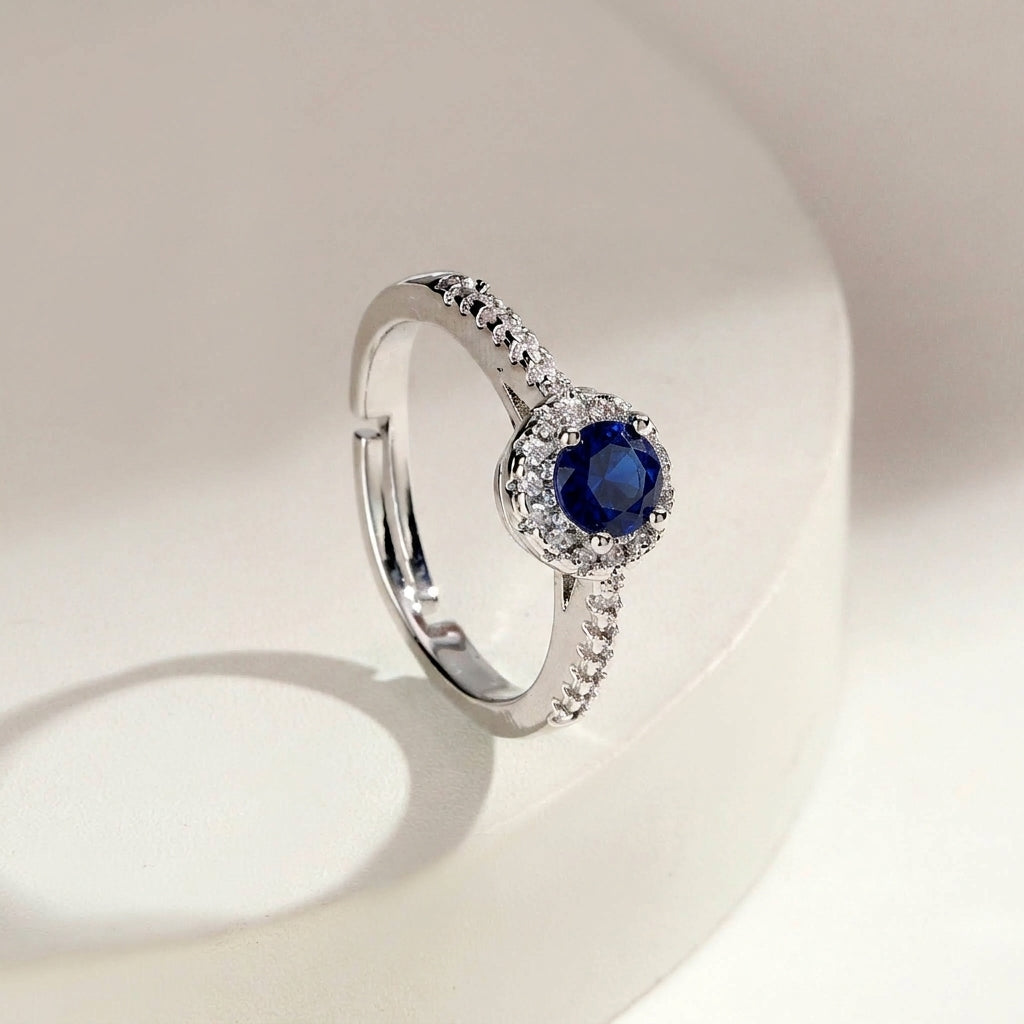 Serenova Halo Ring - Dark Blue