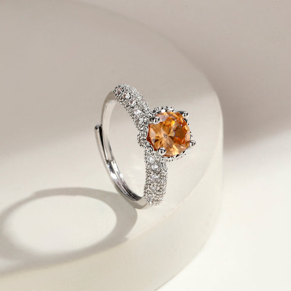 Orlina Radiant Halo Ring - Brown