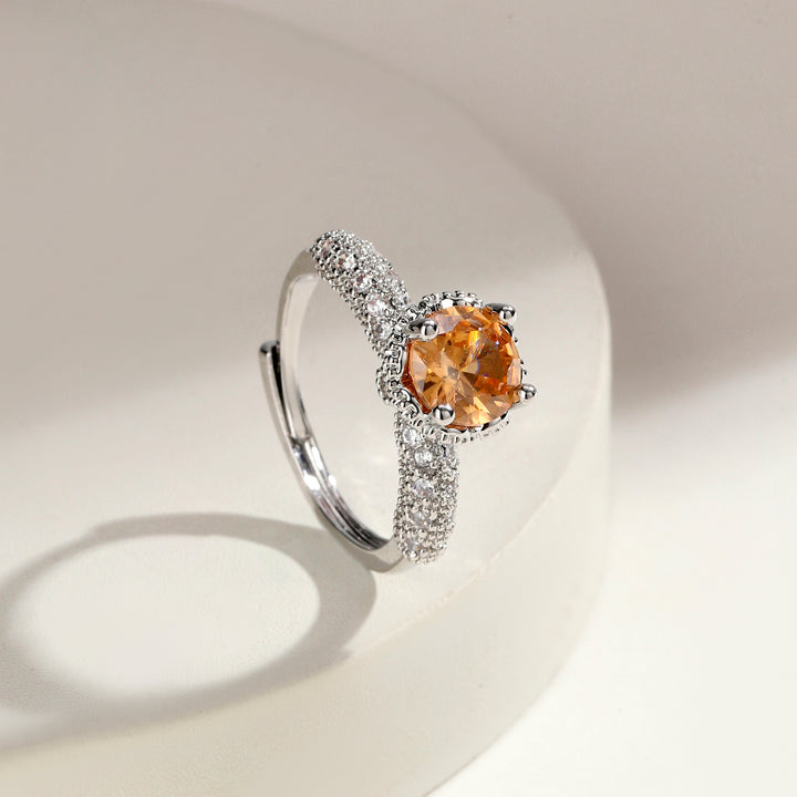 Orlina Radiant Halo Ring - Brown