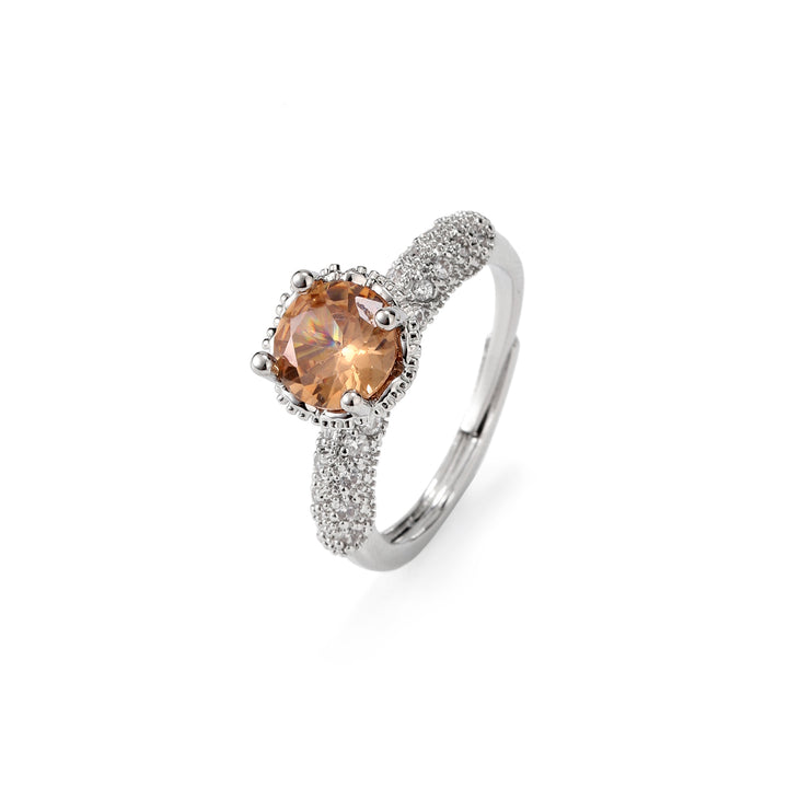 Orlina Radiant Halo Ring - Brown