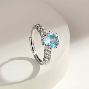 Orlina Radiant Halo Ring - Light Blue