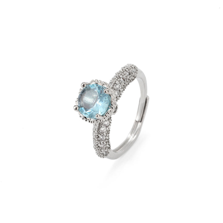 Orlina Radiant Halo Ring - Light Blue