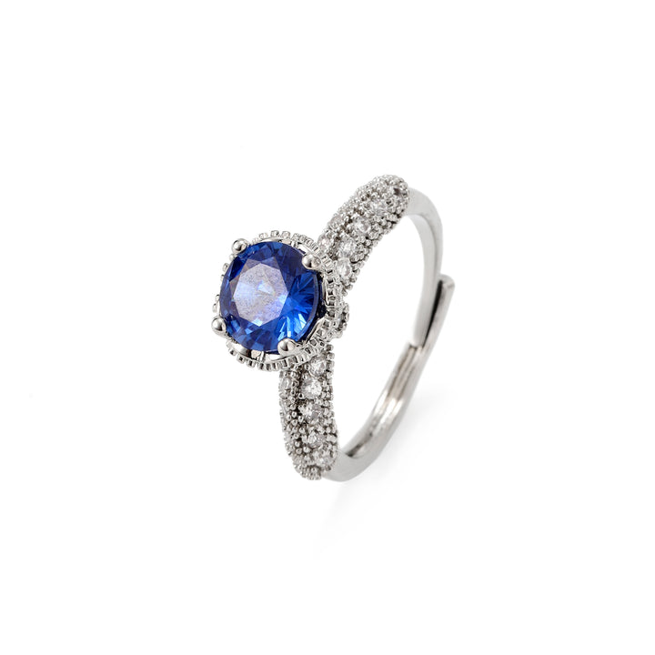 Orlina Radiant Halo Ring - Dark Blue