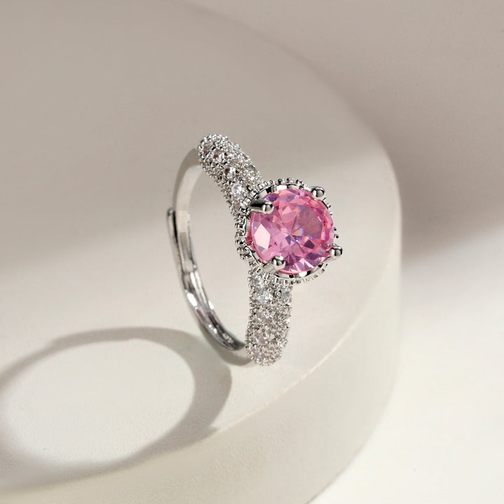 Orlina Radiant Halo Ring - Pink