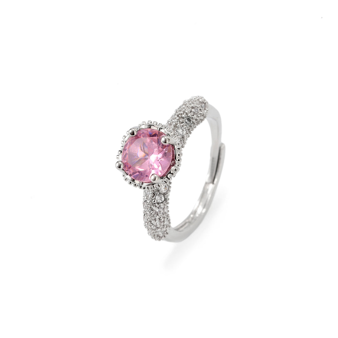 Orlina Radiant Halo Ring - Pink