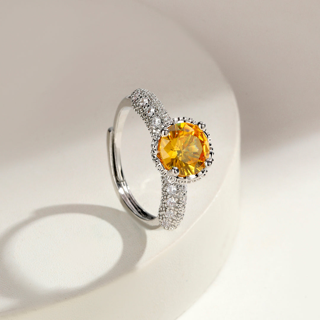 Orlina Radiant Halo Ring - Yellow