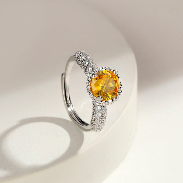 Orlina Radiant Halo Ring - Yellow