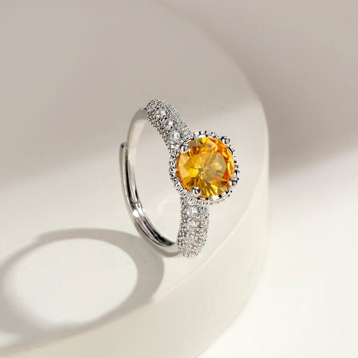 Orlina Radiant Halo Ring - Yellow