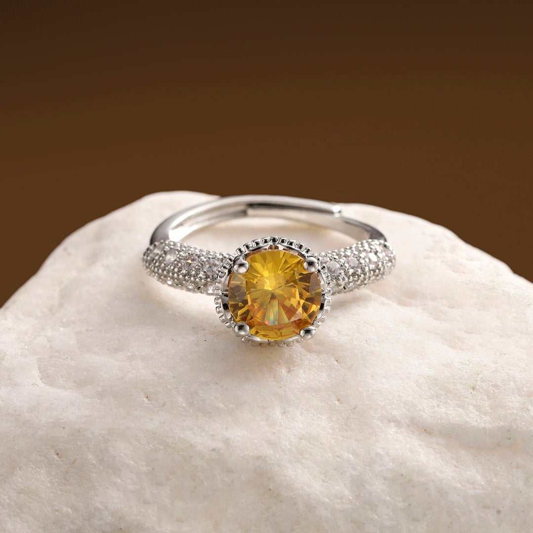 Orlina Radiant Halo Ring - Yellow