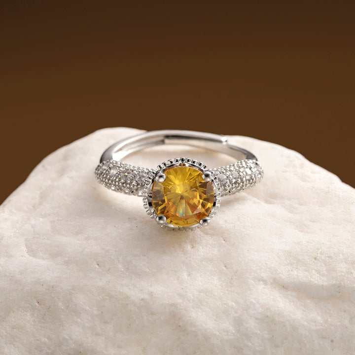 Orlina Radiant Halo Ring - Yellow
