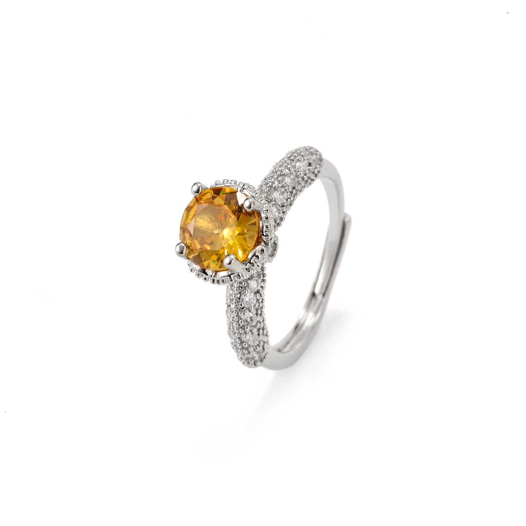 Orlina Radiant Halo Ring - Yellow