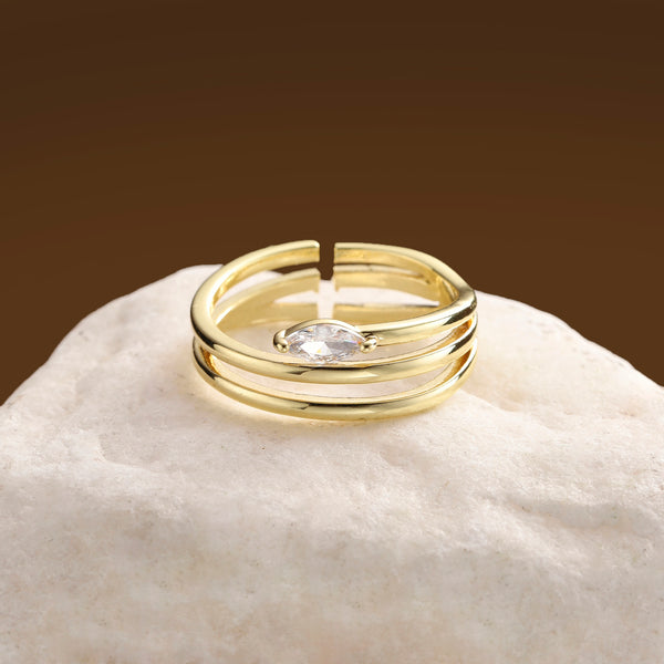 Zelvaya Marquise Spiral Ring