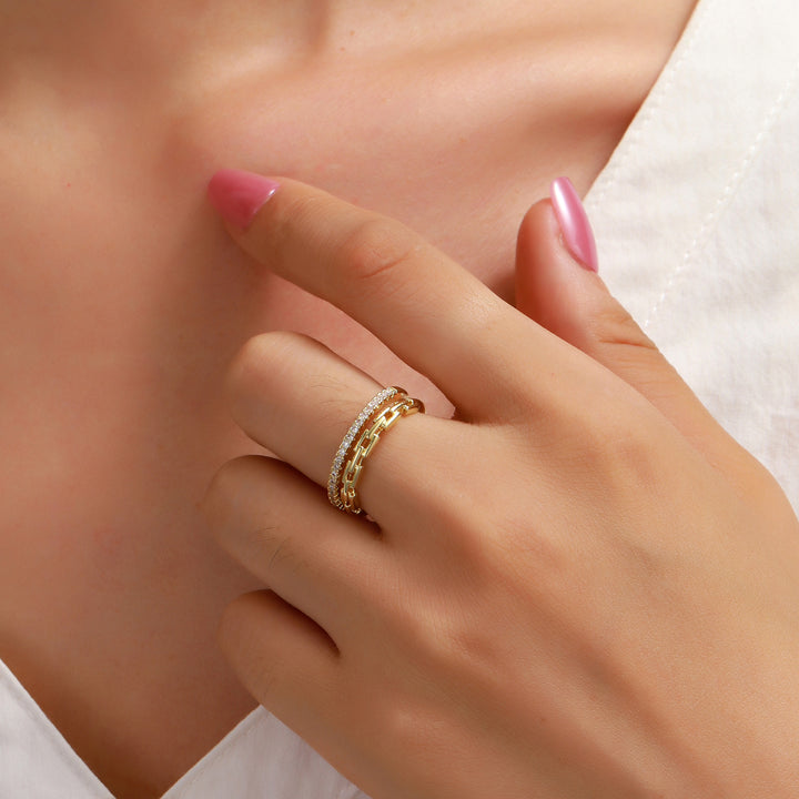 Aurelle Chainline Duo Ring