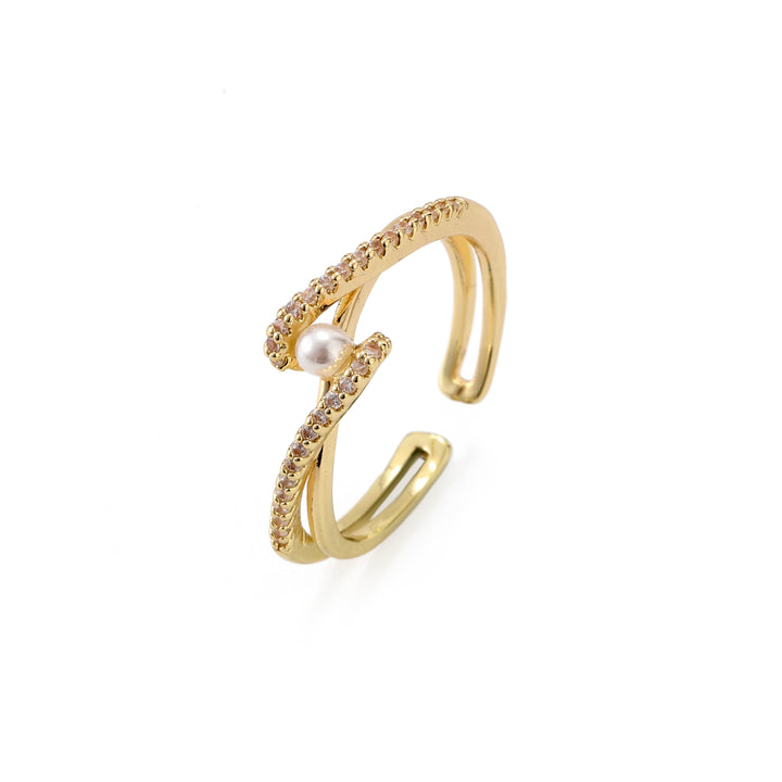 Pearl Twist Halo Ring