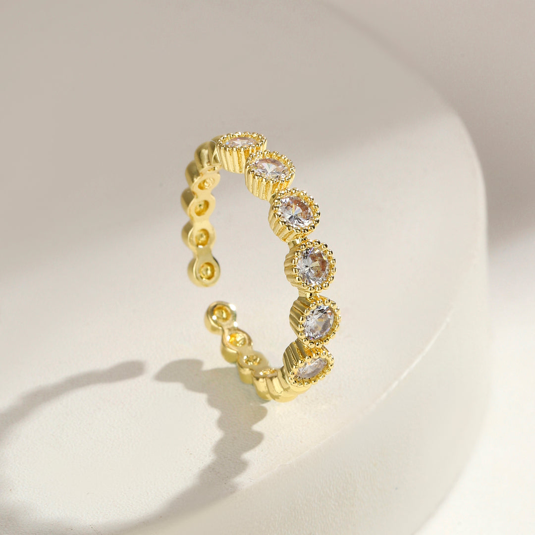 Elviera Crystal Row Ring