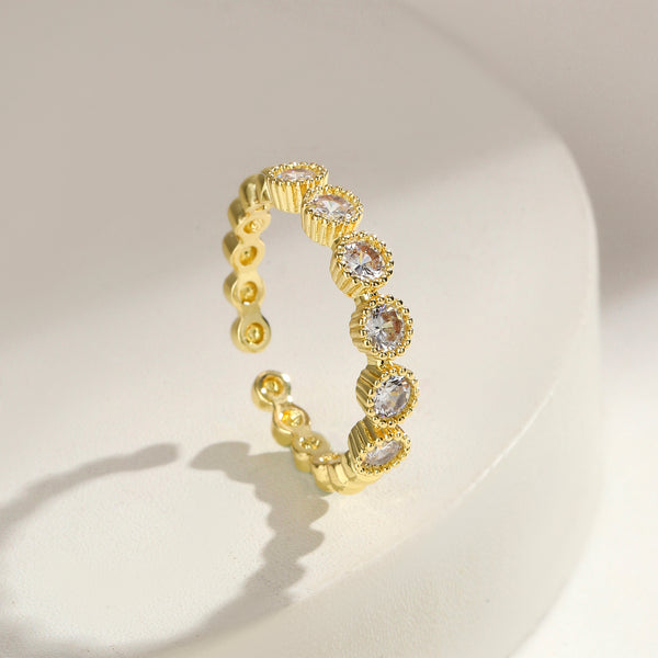 Elviera Crystal Row Ring