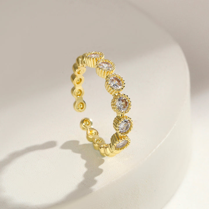 Elviera Crystal Row Ring