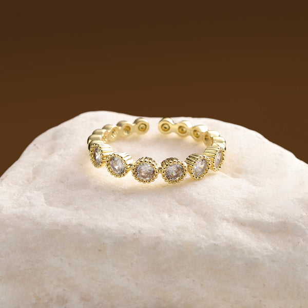 Elviera Crystal Row Ring