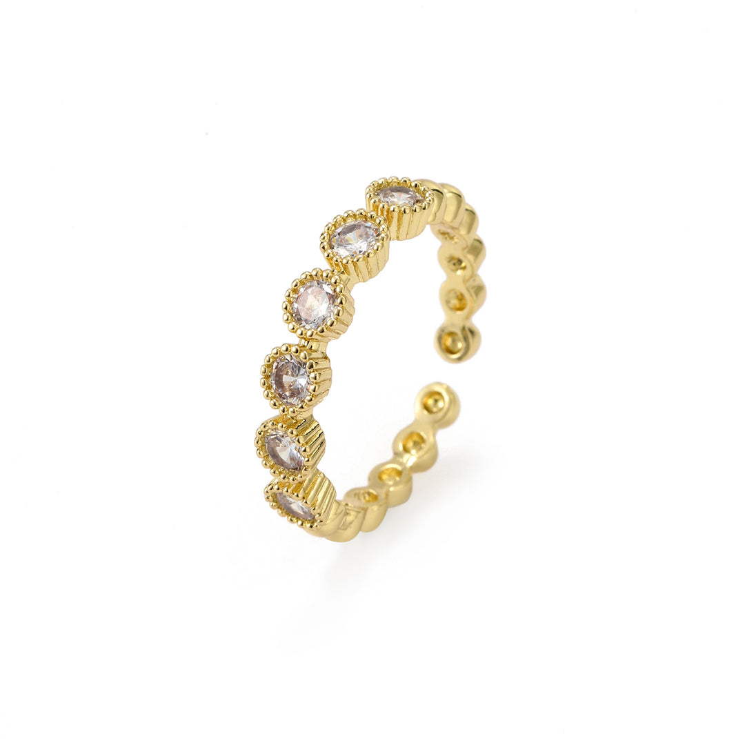 Elviera Crystal Row Ring