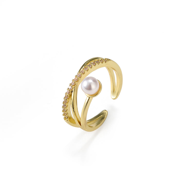 Zelora Pearl Twist Ring