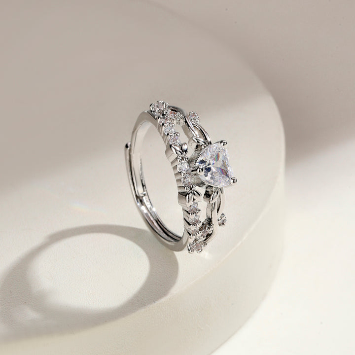 Elara Crystal Heart Ring