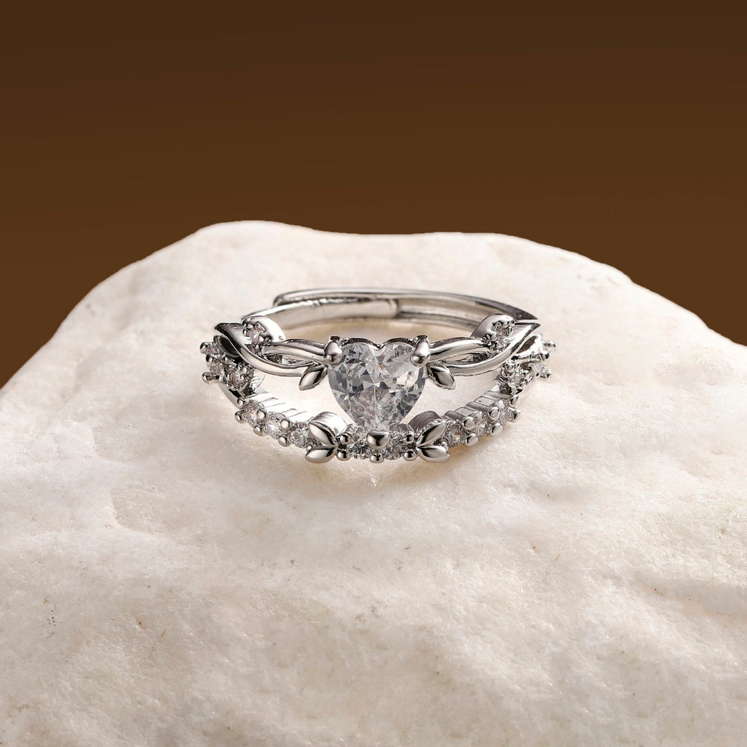 Elara Crystal Heart Ring