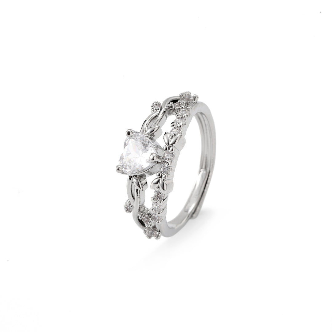 Elara Crystal Heart Ring