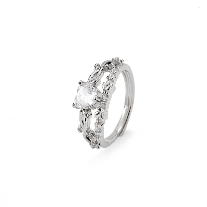 Elara Crystal Heart Ring