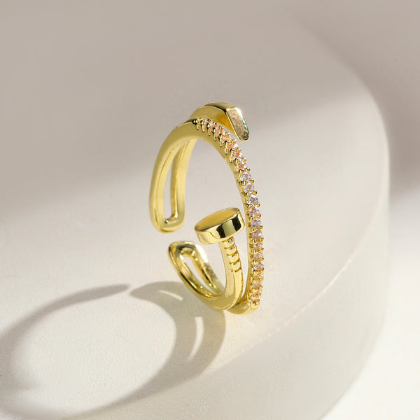 Spiral Nail Spark Ring