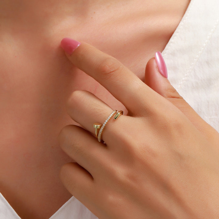 Spiral Nail Spark Ring