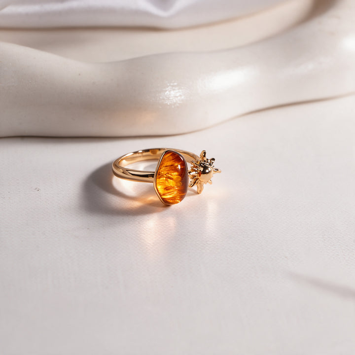 Amber Solstice Golden Sunspell Ring