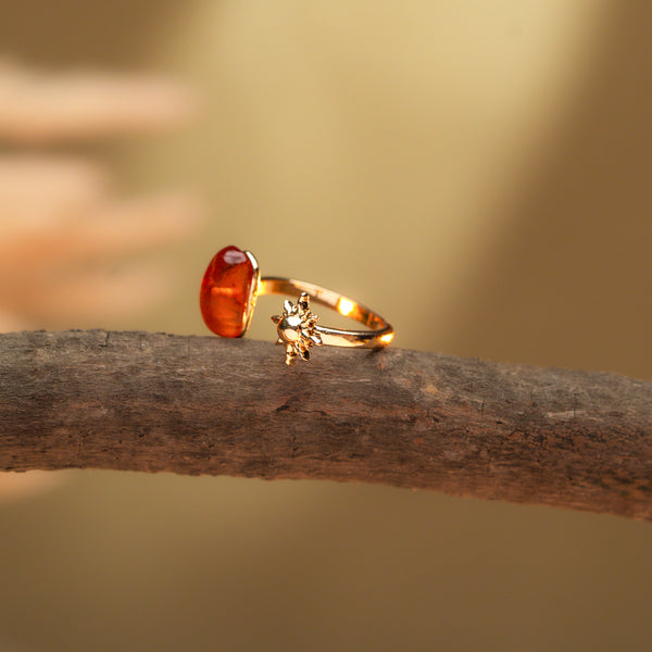 Amber Solstice Golden Sunspell Ring