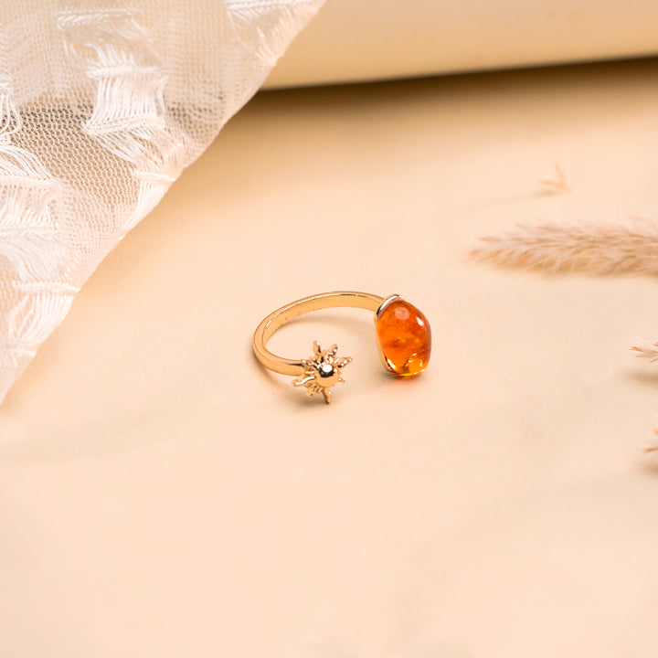 Amber Solstice Golden Sunspell Ring