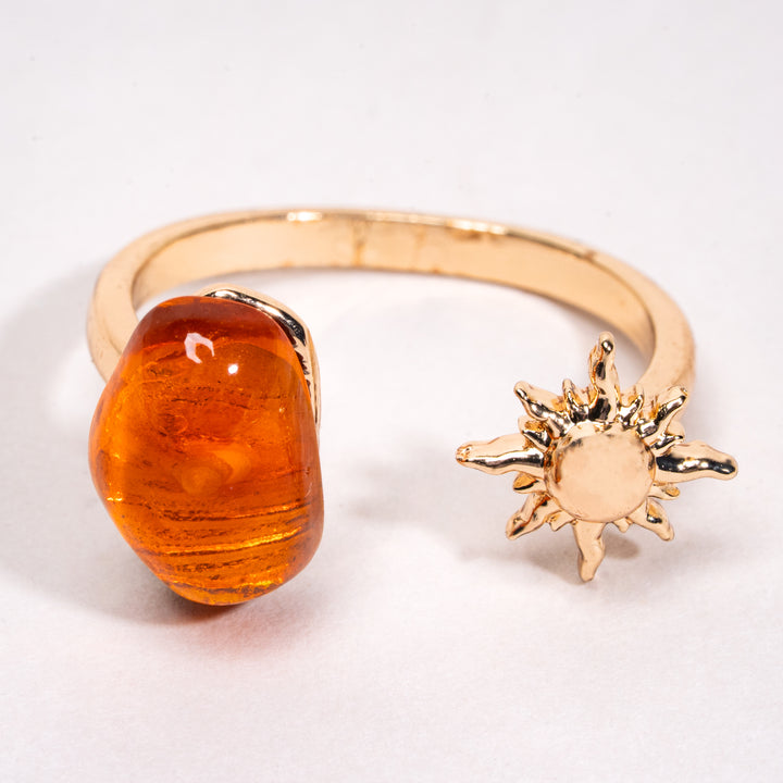 Amber Solstice Golden Sunspell Ring