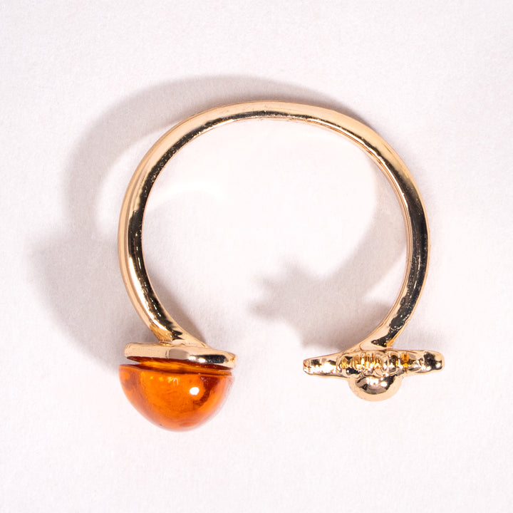 Amber Solstice Golden Sunspell Ring